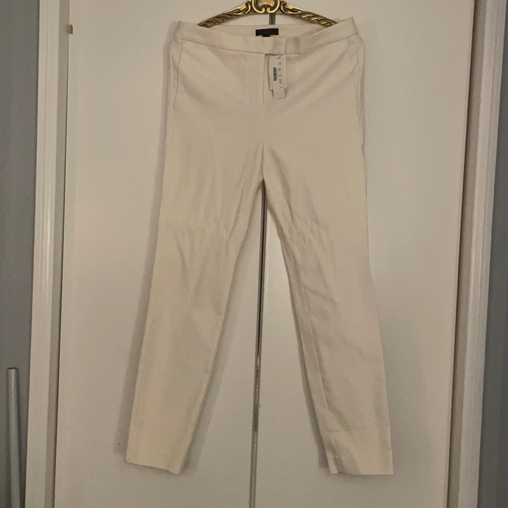 White JCrew J Crew Ryder Dress Pants